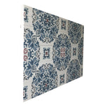 Azulejo Floral Pattern Wood Plank Wall Art