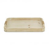 Natural White Curved Wood Tray