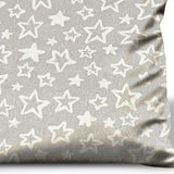 20" X 20" Silver Zippered 100% Cotton Throw Pillow Cover