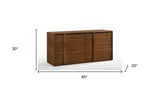 63" Walnut Solid Wood Six Drawer Double Dresser