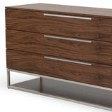 65" Acacia Solid Wood Six Drawer Double Dresser