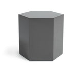 Modern Light Grey High Gloss Hexagonal End Table