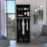 71" Black Tall Two Door Closet