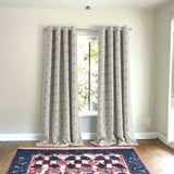 84” Sand Interlock Pattern Window Curtain Panel