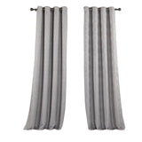 84" Silver Linework Textured Window Curtain Panel