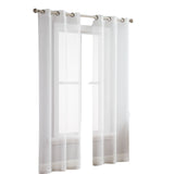 Set of Two 84" White Sprinkled Embellishment Window Curtain Panels