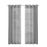 Set of Two 84" Silver Solid Modern Window Panels