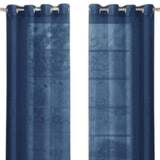 Set of Two 84" Blue Solid Modern Window Panels