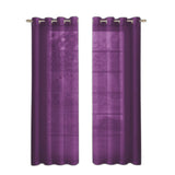 Set of Two 84" Purple Solid Modern Window Panels