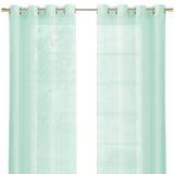 Set of Two 84" Aqua Solid Modern Window Panels