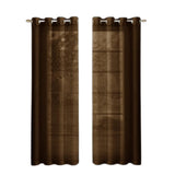 Set of Two 84" Chocolate Solid Modern Window Panels