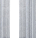 Set of Two 96" Silver Stripe Embroidered Window Panels