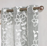 Set of Two 84" Blush Floral Embroidered Window Panels