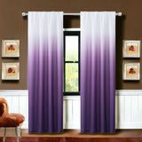 Set of Two 84" Purple Ombre Window Curtain Panels