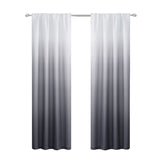 Set of Two 84" Black Ombre Shades Window Panels