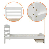 White Twin Bed with Trundle