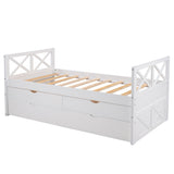 White Twin Bed with Trundle