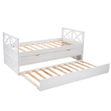 White Twin Bed with Trundle