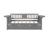 Gray Twin Bed with Trundle