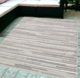 5' X 7' Gray Abstract Stain Resistant Indoor Outdoor Area Rug