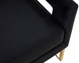 Stylish Dark Grey Velvet And Steel Chair