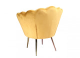 34" Modern Golden Seashell Accent Chair