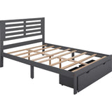 White Solid and Manufactured Wood Full Bed