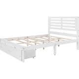 White Solid and Manufactured Wood Full Bed