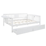 White Solid and Manufactured Wood Full Bed