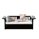 Espresso Solid and Manufactured Wood Bed with Trundle