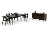 83" Dark Brown Sleek Rectangular Wood Dining Table