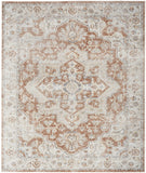 8' X 10' Gold Oriental Power Loom Washable Area Rug