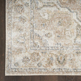 10' Beige Oriental Power Loom Washable Runner Rug