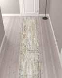 12' Beige Oriental Power Loom Washable Runner Rug