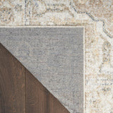 3' X 5' Beige Oriental Power Loom Washable Area Rug