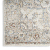 10' Gray Oriental Power Loom Washable Runner Rug