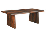 86" Dark Brown Solid Wood Dining Table