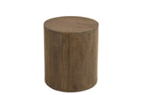 18" Wood Brown Solid Wood Round End Table