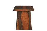 23" Dark Brown Solid Wood End Table