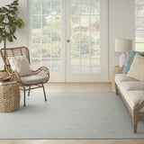 9' x 12' Blue Geometric Power Loom Area Rug