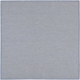 8' Blue Square Geometric Power Loom Area Rug