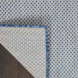 8' X 10' Blue Geometric Power Loom Area Rug