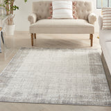 6' x 9' Gray Abstract Power Loom Area Rug