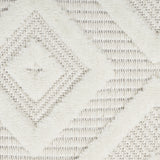 7' x 10' Cream Geometric Flatweave Area Rug