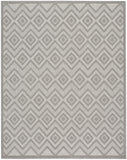 9' x 12' Gray Geometric Flatweave Area Rug