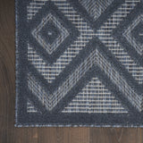 9' x 12' Navy Blue Geometric Flatweave Area Rug