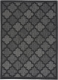 6' x 9' Black Geometric Flatweave Area Rug