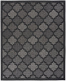 9' X 12' Black Geometric Flatweave Area Rug