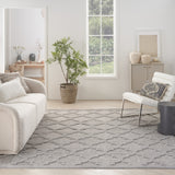 9' x 12' Cream Geometric Flatweave Area Rug