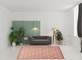 8' X 10' Orange Geometric Flatweave Area Rug